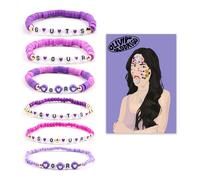 Lot de 6 bracelets Olivia pour femmes et filles, inspirés de l'album aigre, bracelets à perles Olivia Merch pour tenues de concert, accessoires pour amateurs de musique, bijoux pour fans de