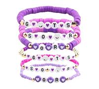 Lot de 6 bracelets Olivia pour femmes et filles, inspirés de l'album aigre, bracelets à perles Olivia Merch pour tenues de concert, accessoires pour amateurs de musique, bijoux pour fans de