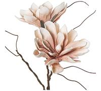 Lot de 6 Branches avec 2 Fleurs artificielles en Rose 95 cm de Haut
