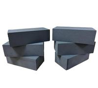 Lot de 6 briques BioBlack/Brique Mousse Florale Humide Noir avec conservateur intégré pour Compositions Fleurs Artificielles Fleurs Fraîches / 23cm x 11cm x 7,5cm