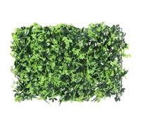 Lot de 6 brise-vue en feuilles artificielles - Vert - 40 x 60 cm - En polyéthylène - Décoration de jardin - Brise-vue pour terrasse, parterre et extérieur