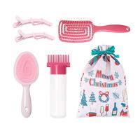 Lot de 6 brosses à cheveux de Noël, peigne de coiffure, peigne de coiffure, peigne de massage double face pour cuir chevelu, peigne de coiffure
