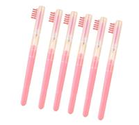 Lot de 6 brosses à cils compactes pour les voyages - Peigne à boucles compact et amplificateur de volume - Brosse à cils compacte pour trousse de maquillage