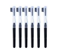 Lot de 6 brosses à cils compactes pour les voyages - Peigne à boucles compact et amplificateur de volume - Brosse à cils compacte pour trousse de maquillage