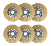 Lot de 6 brosses à joints compatibles avec Gloria Multibrush et autres brosses métalliques de 11,5 cm de diamètre - Brosse en laiton de qualité supérieure - Accessoire de jardin pour enlever les