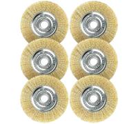 Lot de 6 brosses à joints métalliques pour Gloria Multibrush et Weedbrush - Diamètre : 11,5 cm - Accessoire pour le nettoyage des sols, la mousse, la saleté et les mauvaises herbes dans les joints (6)
