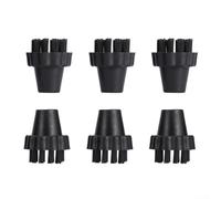 Lot de 6 brosses à poils en nylon pour nettoyeur vapeur Vaporetto compatibles avec Lecoaspira et Unico Pro Series - Efficace pour les taches de calcaire et la saleté entre les joints de carrelage