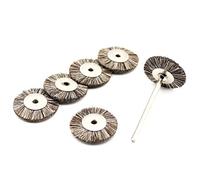 Lot de 6 brosses à polir rondes, poils de chèvre Ø 25 mm pour Dremel Proxxon etc.