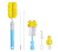 Lot de 6 brosses de nettoyage pour biberons et pailles - Brosse de lavage pour paille - Nettoyeur de biberon pour bébé - Brosse à récurer pour bouteilles d'eau pour récipients à col étroit