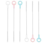 Lot de 6 brosses de nettoyage pour paille - Brosse de nettoyage pour tuyau à lait - Brosse de nettoyage fine - Pour tubes à essai, machine à café, tuyau à lait, pailles
