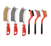 Lot de 6 Brosses Métalliques brosse acier inoxydable- Brosse à Décaper Pour le dépoussiérage, le détartrage et le décapage de peinture