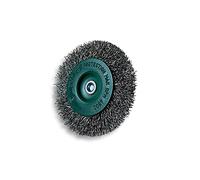 Lot de 6 brosses rotatives circulaires métalliques sur tige Ø 75 mm | Fil inox dur Ø 0,30 mm | Epaisseur 8 mm | 1 rang | Pour perceuse ou visseuse à mandrin | Kibros 2675IT8x6