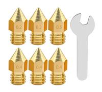 Lot de 6 buses 0.2 0.3 0.4 0.5mm pour ELEGOO Neptune 3/3 MAX / 3 PLUS / 3 PRO imprimante 3D nozzle buse d'extrusion en laiton+ outils e demontage