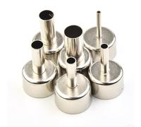 Lot de 6 buses à souder en acier inoxydable résistant à la chaleur pour stations à air chaud série 85885A, 858D, 868, 878, 898, 3 mm, 5 mm, 6 mm, 8 mm, 10 mm, 12 mm