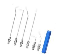 Lot de 6 buses de nettoyeur haute pression à longue portée avec pointe droite/courbée pour machines à laver, équipement de jardin, entretien de cuisinière à eau, buse de lavage