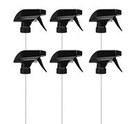 Lot de 6 buses de pulvérisation en plastique noir robuste 28/410 pour bouteilles en verre ou en plastique de 236,8 g/453,6 g, Noir , Taille unique, Industriel