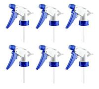 Lot de 6 buses de rechange robustes avec brume et buses de pulvérisation en plastique 28/400 pour bouteille standard de 236,8 g/453,6 g (bleu)