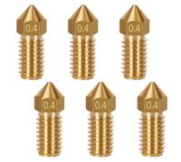 Lot de 6 buses volcaniques de rechange 0,4 mm pour imprimantes 3D, buses d'extrudeuse M6 pour AnkerMake, lot de 6 (laiton)