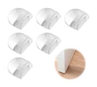 Lot de 6 butoirs de porte transparents à coller au sol - Butoir de porte mural à coller - Butoir de porte - Pas de flou - Butoir de porte autocollant pour tous les sols durs des murs et meubles