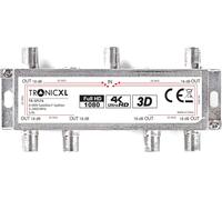 Lot de 6 câbles d'antenne numérique DVBT DVBT2 DVBC-Pour télévision-Répartiteur HDTV-6 prises-Full HD-Commutateur 6 voies-Prise F-Répartiteur de câbles mâles