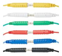 Lot de 6 câbles de test magnétiques en silicone souple 30 V AC 5 A avec mini aimants pour thermostats, panneaux de commande, capteurs et commutateurs