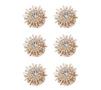Lot de 6 cache-boutons - Boutons pression en strass pour chemise, boutons détachables, bijoux pour vêtements, boutons pression, Refer to description, Strass, Unisexe