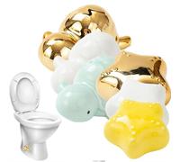 Lot de 6 cache-boutons en céramique en forme de tortue de mer, capuchons décoratifs à vis pour toilettes en forme de tortue de mer, pièces de rechange pour salle de bain Se-a Turtlethe WC