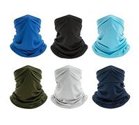 Lot de 6 cache-cou bandana : masque rafraîchissant Gator masque visage cache-cou écharpe, Multicolore foncé 6, taille unique
