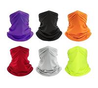 Lot de 6 cache-cou bandana : masque rafraîchissant Gator masque visage cache-cou écharpe, Multicolore vif 6, taille unique