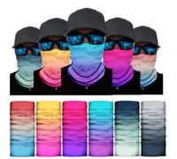 Lot de 6 Cache Cou Col Visage Couvre-Chef Modo Ete Bandana Tube Homme Femme American Cagoule Tour de Cou Elastique Respirant Fraicheur Glace Anti-solaire Sport Velo Vintage Cadeau (Couleur Degrade)