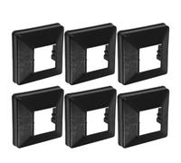 Lot de 6 cache-poteaux noirs for base de poteau, jupe de poteau, jupe de clôture, garniture inférieure de garde-corps, couvertures décoratives, accessoires de garde-corps