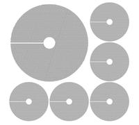 Lot de 6 cache-pots de protection de sol pour pots d'extérieur, grille réglable pour intérieur, jardin, serre, extérieur
