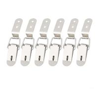 Lot de 6 cadenas à boucle en acier inoxydable à 90 degrés pour boîte en bois, armoire, porte de placard