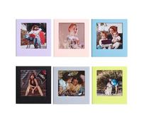 Lot de 6 cadres photo magnétiques carrés pour réfrigérateur, cadres photo magnétiques colorés pour Instax Square SQ40/SQ1/SQ20/SQ10/SQ6/SP-3, pour photos de 7,1 x 8,6 cm