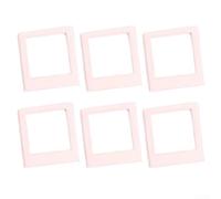 Lot de 6 cadres photo magnétiques en acrylique pour pellicules et cartes photo Instax Square, maintien sûr pour surfaces métalliques telles que les classeurs (rose clair)