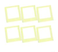 Lot de 6 cadres photo magnétiques en acrylique pour pellicules et cartes photo Instax Square, maintien sûr pour surfaces métalliques telles que les classeurs (thé vert)