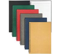 Lot de 6 Cahier Spirale A5, 21x14,5cm 60 Feuilles Lignée Couverture Kraft Colorée Vierge Carnet Spirale A5 Carnet de Notes pour Femmes Adolescentes En écrivant Prendre des Notes École Bureaule Cadeau