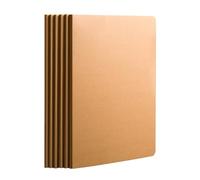 Lot de 6 cahiers à reliure ferme Format B5 36 pages par livre avec feuilles lignées pour utilisation académique à long terme Ensemble de carnet de planification de projets d'études minimalistes