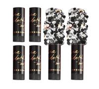 Lot de 6 canons à confettis, confettis biodégradables, adaptés pour les fêtes, Noël, mariages et autres fêtes