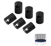 Lot de 6 capuchons de protection pour filet de trampoline, embouts de tige de trampoline, accessoires de rechange, supports supérieurs pour système d'anneaux plats en tôle d'acier