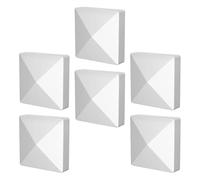 Lot de 6 capuchons poteaux en PVC imperméables 10 cm for protéger les clôture bois, for boîte aux lettres, lampadaire, rampe d'escalier Pour Poteaux