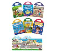 Lot de 6 carnets d'autocollants portables pour
