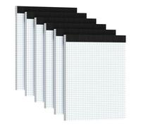 Lot de 6 carnets de notes en papier quadrillé à 4 feuilles déchirables pour fournitures scolaires