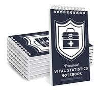 Lot de 6 carnets de statistiques de l'état civil des premiers intervenants - Carnet médical pour signes vitaux et informations supplémentaires sur le patient - 420 pages