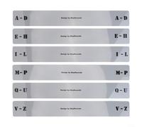 Lot de 6 cartes de l'alphabet pour tourne-disque en vinyle - Onglets de séparation pour tri alphabétique et gestion de la collection (cartes LP horizontales)