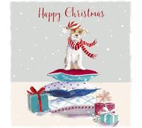 Lot de 6 cartes de Noël caritatives - BHF, Marie Curie, Oxfam, Parkinson's UK, The Stroke Association, NSPCC - Design artistique Jack Russell - Respectueux de l'environnement