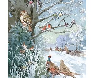 Lot de 6 cartes de Noël caritatives - Marie Curie, Parkinsons, Oxfam, British Heart Foundation, Stroke et NSPCC - Birds at the Farm - Design artistique festif - Respectueux de l'environnement