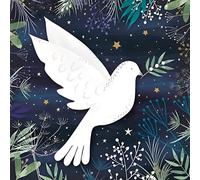 Lot de 6 cartes de Noël caritatives - Marie Curie, Parkinsons, Oxfam, British Heart, Stroke et NSPCC - Colombe la nuit - Design artistique festif - Respectueux de l'environnement