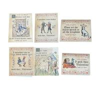 Lot de 6 cartes de Saint-Valentin vintage avec écriture humoristique, pour lui, mari, petit ami, garçon, épouse, petite amie, fête de fin d'année, etc