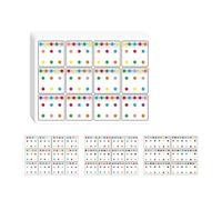 Lot de 6 cartes d'entraînement de suivi visuel pour enfants - Améliore les compétences de concentration avec des points colorés - Cartes de suivi visuel pour enfants - Jouet éducatif